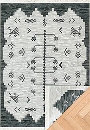 дизайн двустороннего безворсового ковра Arya AR 23 Grey