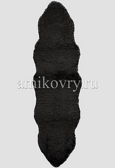 искусственная овчина из 2 шкур black 60*200