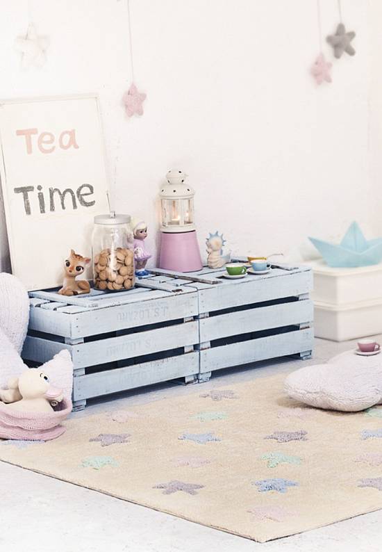 Детский стираемый ковер Stars Tricolor Vanilla