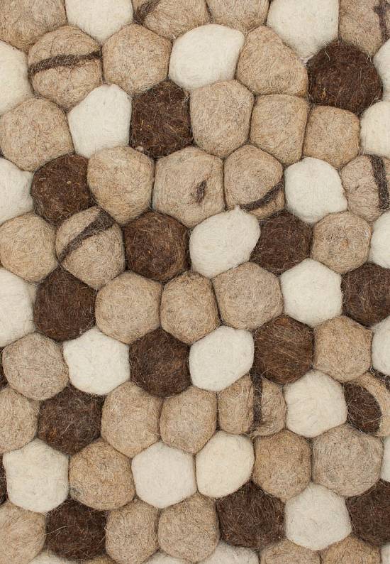 Ковер ручной работы с рельефом Pebble Rug-Brown
