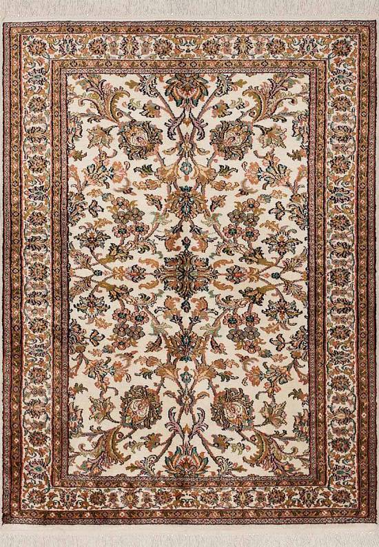 Шелковый ковер ручной работы из Индии 244229-Afshar beige/beige