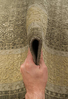 фактура ковра Kashan gold Gray Brown Sand
