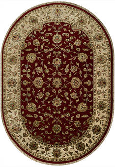 Ковер ручной работы Kashan gold 10/10 MI-50-Red/Ivory овал