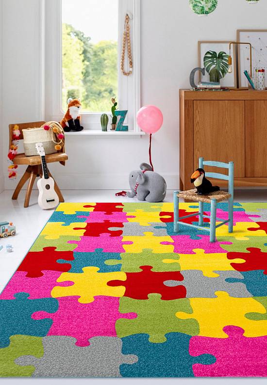 Недорогой синтетический ковер V820-Multicolor