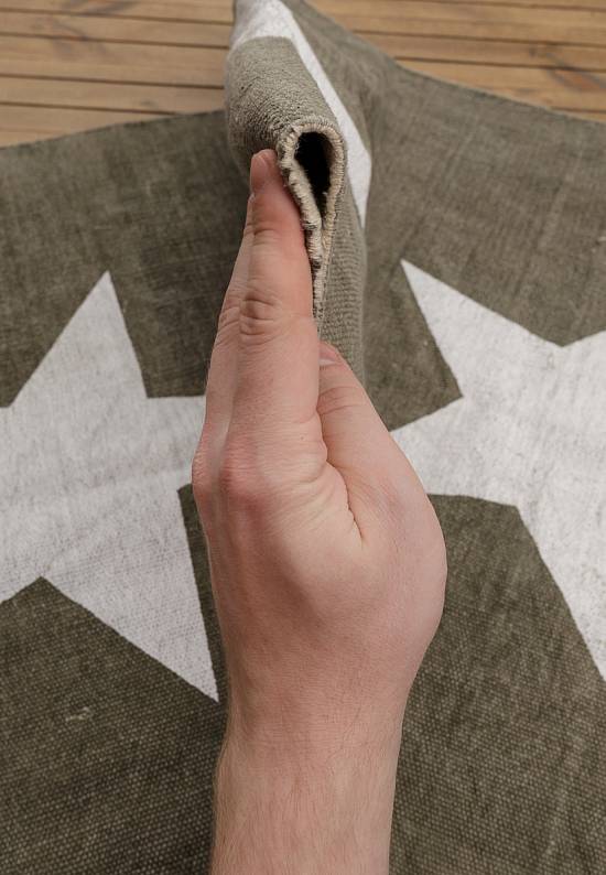 Безворсовый ковер из хлопка JHC-17 beige-white five stars