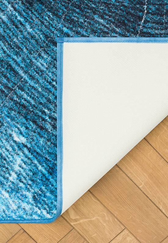 Синий коврик для ванной Timber 01 Blue