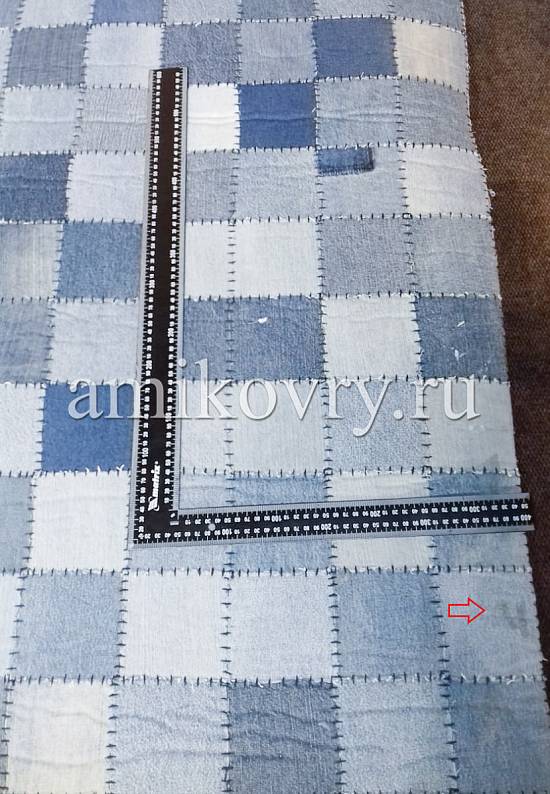 Ковер пэчворк ручной работы из джинсы Small Patch-Natural discount3