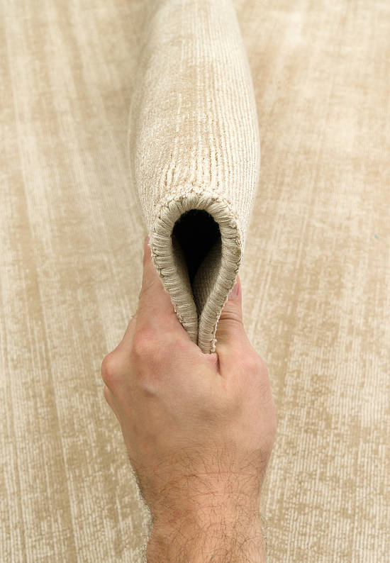 Однотонный ковер ручной работы PHPV-20-Beige/Beige