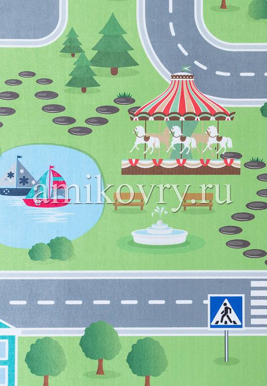 Детский плюшевый игровой коврик с дорогой 0330 Городские дороги