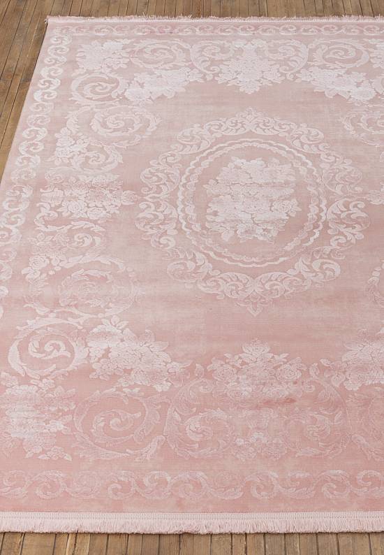 Турецкий однотонный ковер из акрила 5325 Pink