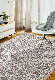 безворсовый ковер в интерьере лицевой стороной Smart Weave Raadi-Linen