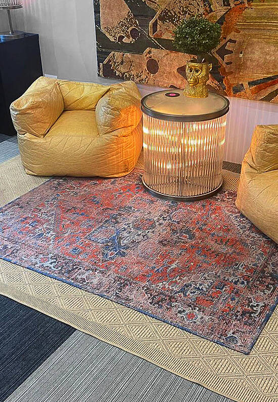 Винтажный безворсовый ковер из Бельгии LM3298-L10