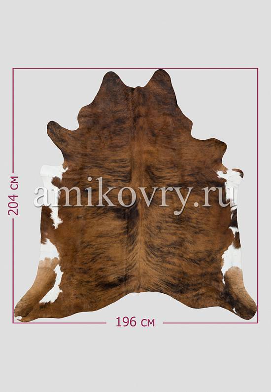 Натуральная шкура коровы Полосы коричнево-чёрные 109
