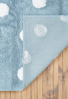 основа коврика для ванной Lorena Canals Cotton Polka Dots Blue-White