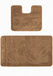 дизайн комплекта ковриков для ванной Confetti Bath Maximus Flora 2546 Light Brown BQ