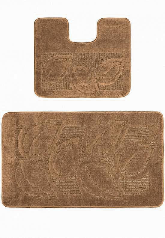 Комплект ковриков для ванной и туалета Flora 2546 Light Brown BQ