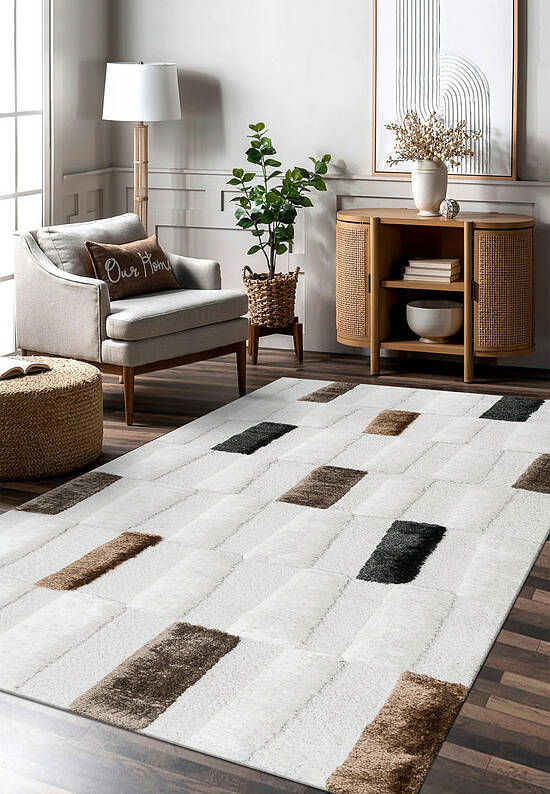 Мягкий пушистый ковер RE6007-R20