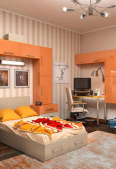 ковер в интерьере Palermo Tugra 6404