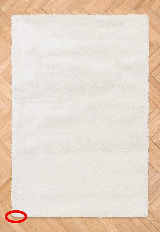 Мягкий ковер с длинным ворсом white-white discount43