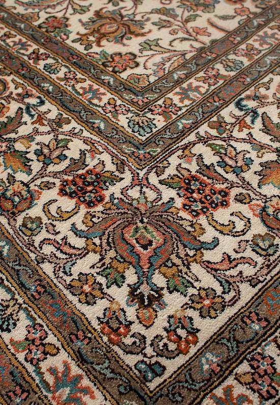 Шелковый ковер ручной работы из Индии 243219-Afshar beige/beige