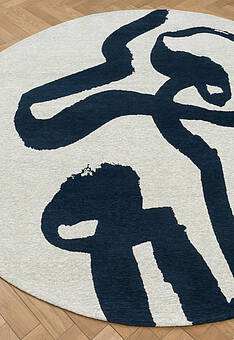 безворсовый ковер в перспективе Shapes LS6083-L408 круг