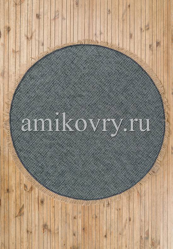 Безворсовый ковер из хлопка BRK 01-Antrasit Silver discount