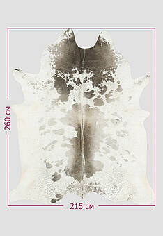 размер натуральной шкуры коровы Соль/перец чёрно-белая 1285