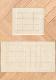 дизайн комплекта ковриков для ванной Confetti Bath Cotton Uni 17725 1640 Naturel-Ecru