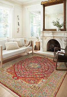 ковер в интерьере Cashmir IIST-GI97K27Z7 Kashan Red