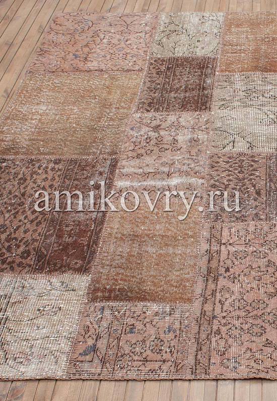 Безворсовый ковер-пэчворк ручной работы 022-Anthracite