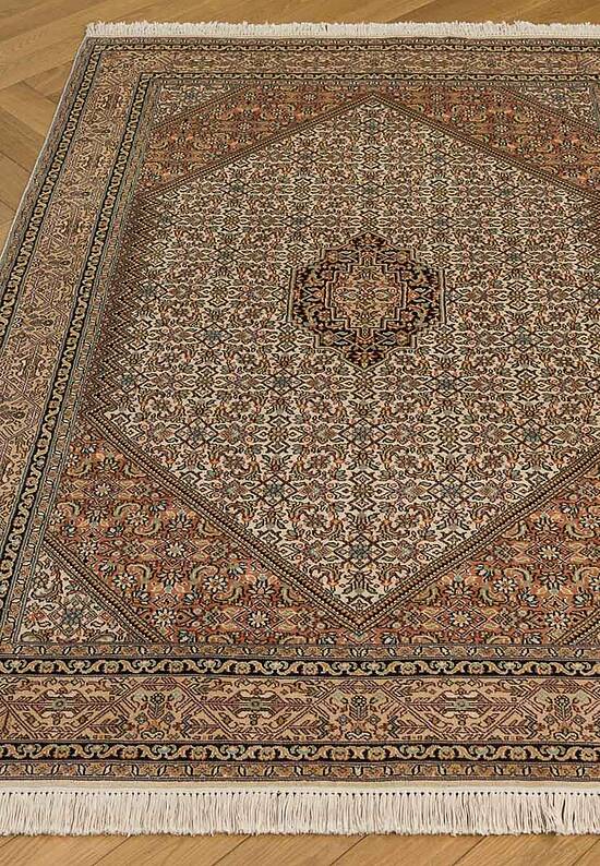 Шелковый ковер ручной работы IIST-GI9KK2JN2 Kashan White