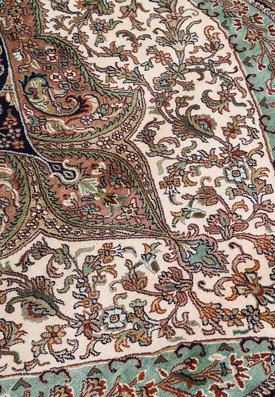 Шелковый ковер ручной работы IIST-GI9CKE92J Kashan Blue