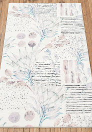 коврик для ванной в перспективе Confetti Bath Bella Artichoke Flower 01 White
