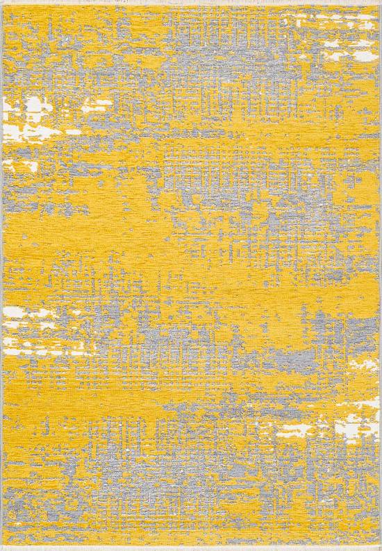 Двусторонний безворсовый ковер NK 01 Yellow Grey