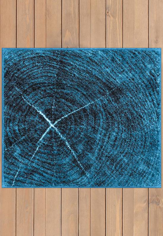 Синий коврик для ванной Timber 01 Blue