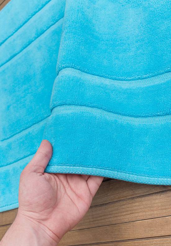 Бирюзовый коврик для ванной из хлопка Ekose-Turquoise