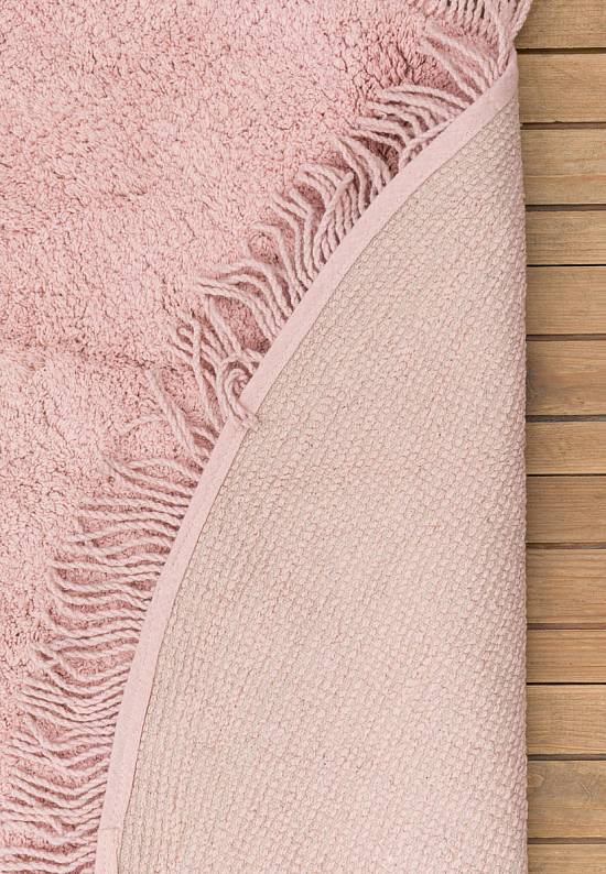 Розовый коврик для ванной из хлопка Loris-Pink