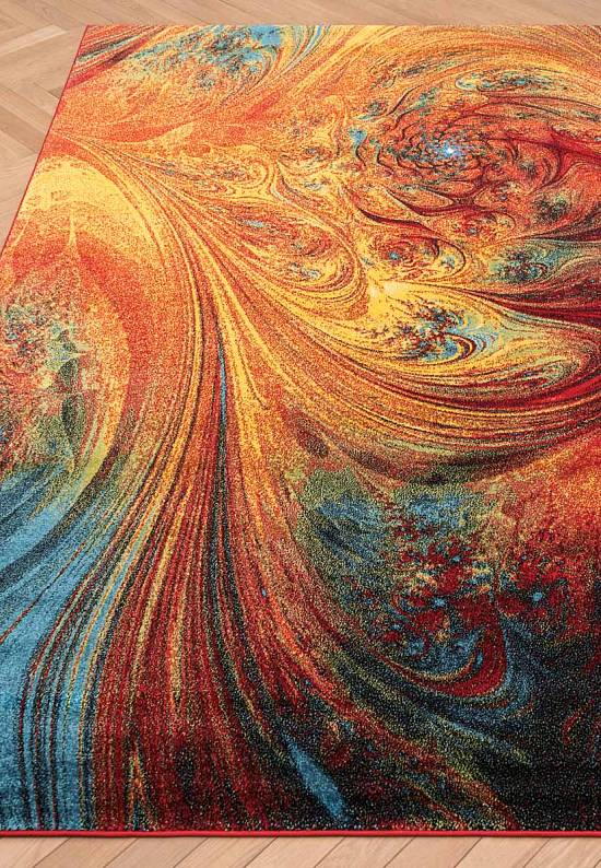 Недорогой синтетический ковер C014-Multicolor