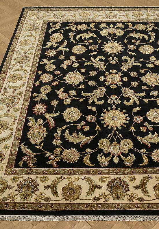 Элитный ковер ручной работы 10/10 CH-121-Black/Ivory