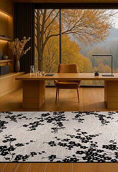 безворсовый ковер в интерьере Petals LP5231-L447
