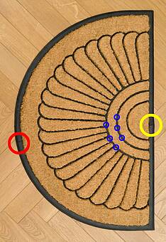 дефект входного коврика Doormat kokos Nippon-32107 discount4 фигура