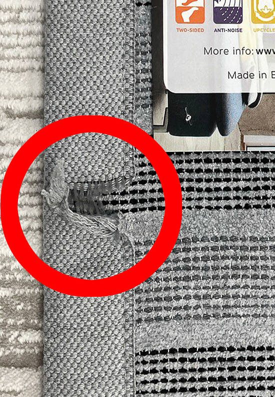 Двусторонний безворсовый ковер Oola-Silver discount