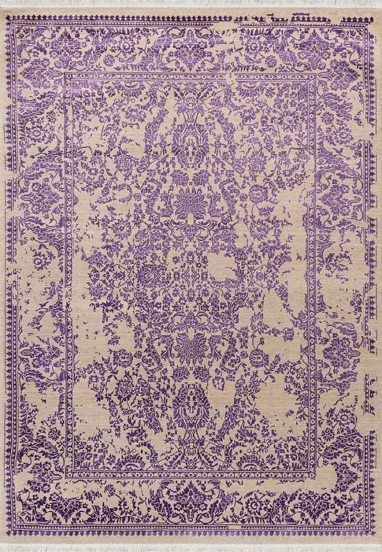 Ковер из шерсти с вискозой 610-Beige Purple