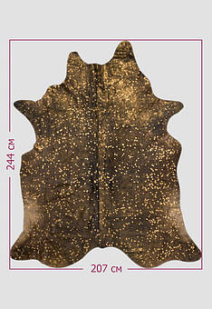 размер натуральной шкуры коровы хай-тек Бронза на темно-коричневом 652