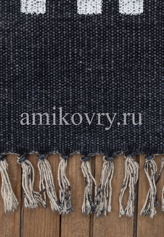 Безворсовый ковер из хлопка JHC-16 blue-white happiness