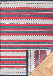 дизайн двустороннего безворсового ковра Arya Craft ARC 05 Red Navy