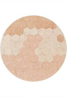 дизайн ковра Lorena Canals Cotton Honeycomb Rose круг