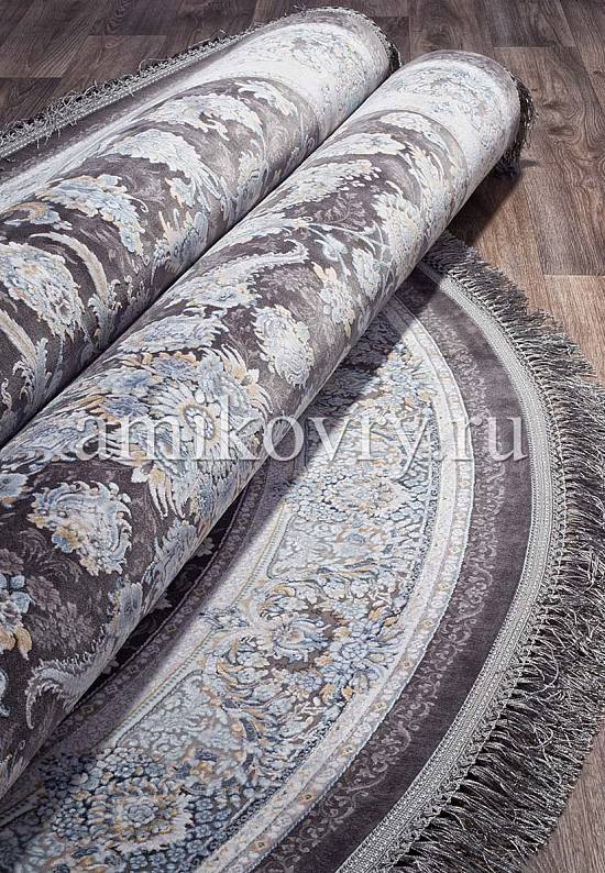 Иранский высокоплотный ковер G256-Dark Gray