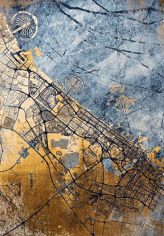 Безворсовый ковер из Бельгии Dubai LS6085-L416