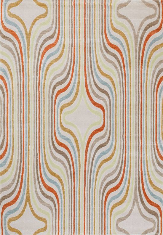 Синтетический ковер Z0424-Cream-Terracotta